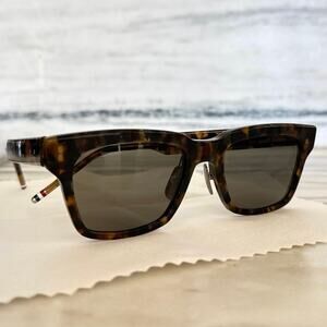 Thom Browne - 418 Square-Frame Tortoise shell Acetate Sunglasses